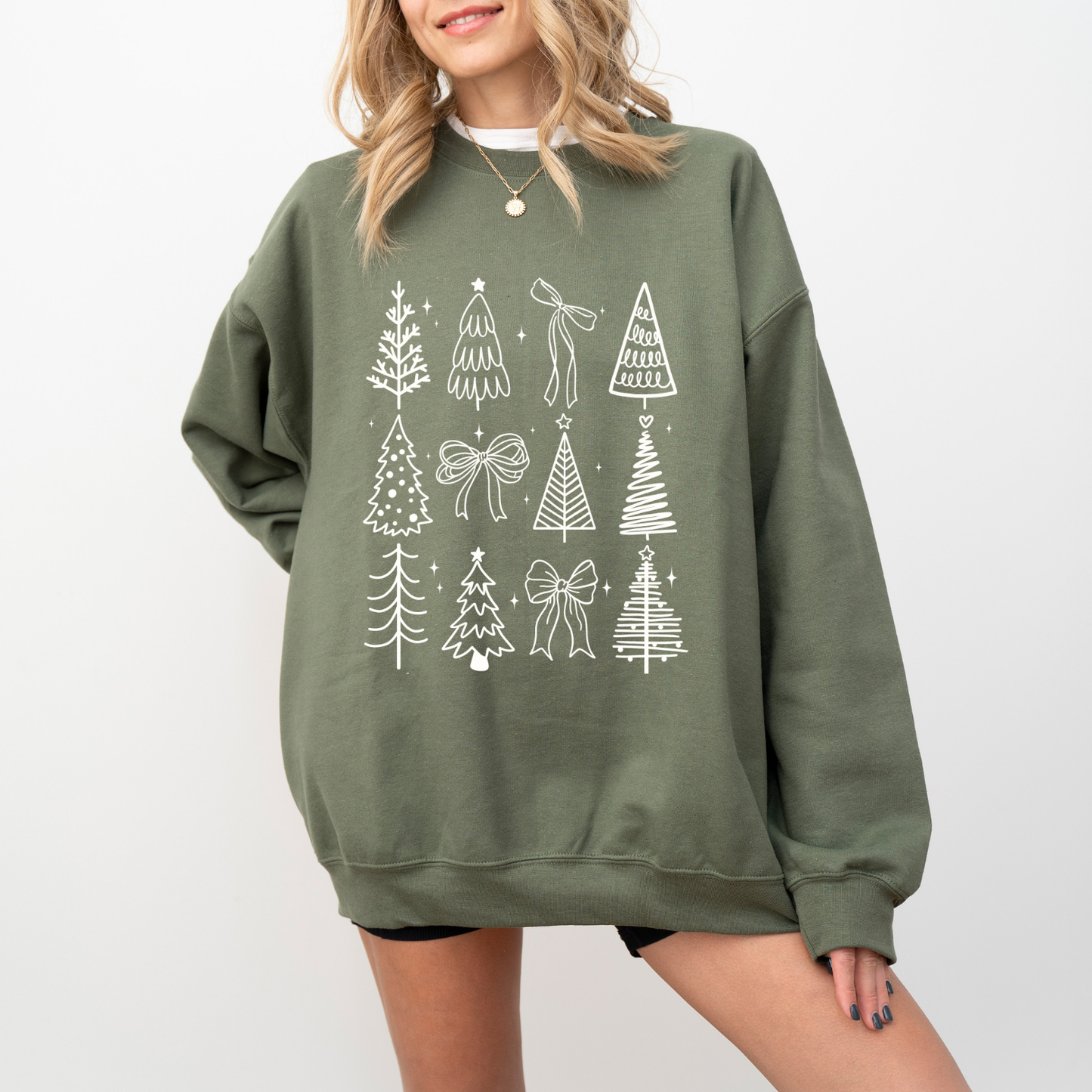 Christmas + Bows Tees, Crews, Hoodie