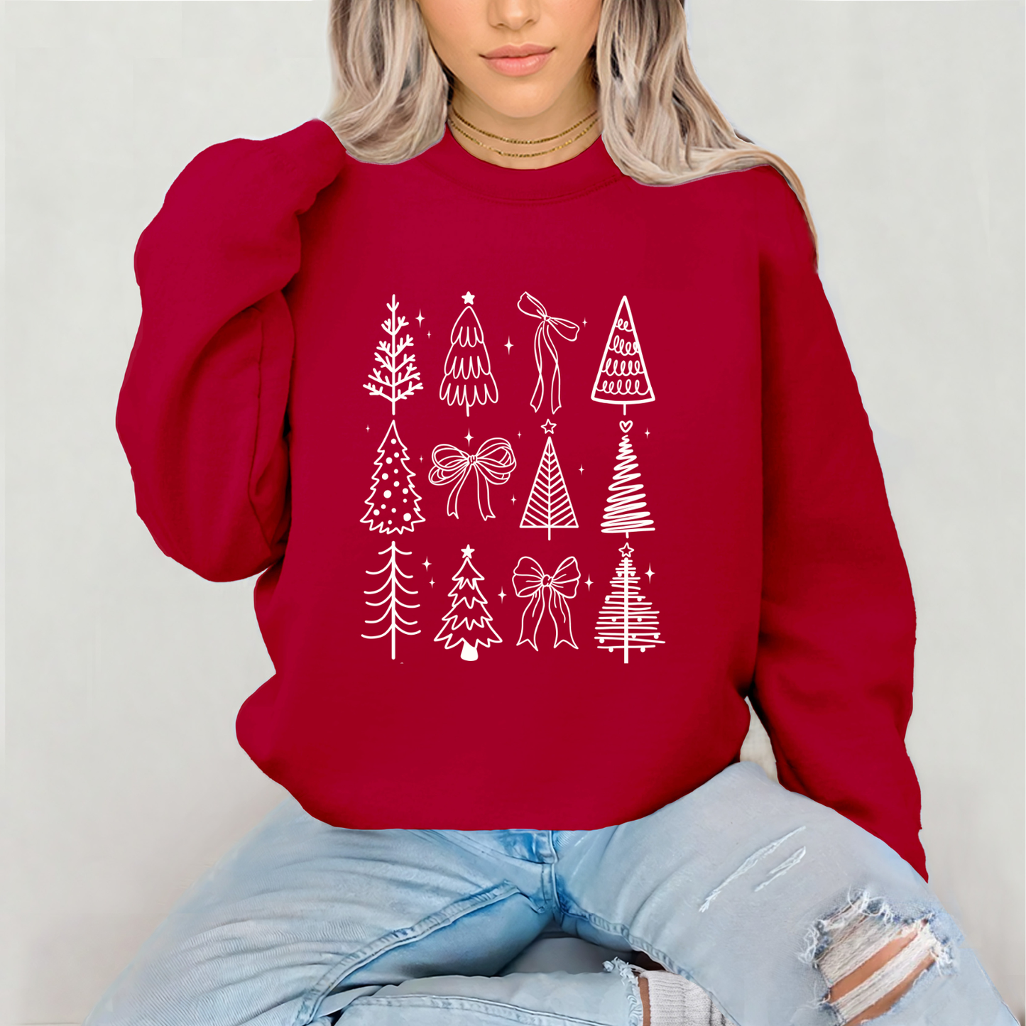 Christmas + Bows Tees, Crews, Hoodie