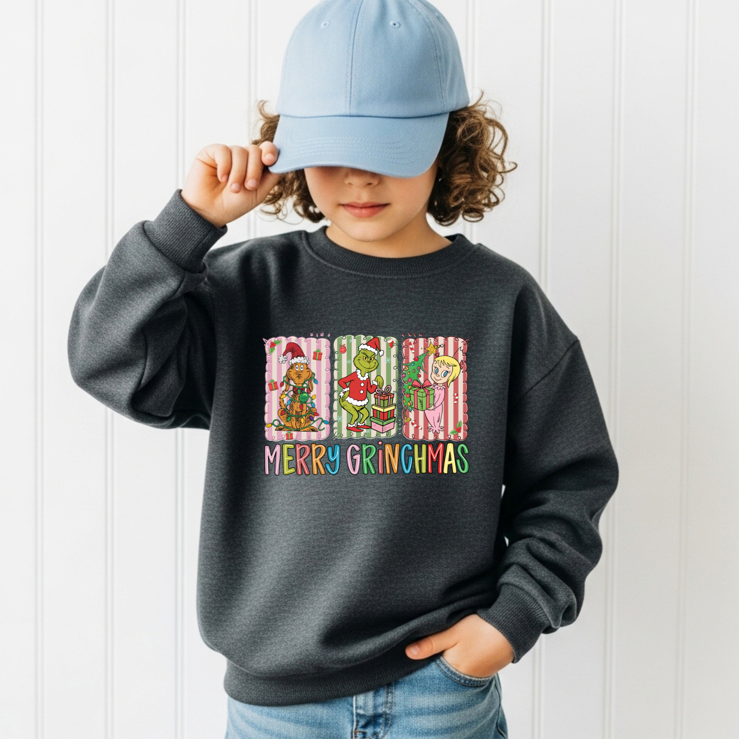 KIDS Merry Grinchmas Tee + Crew