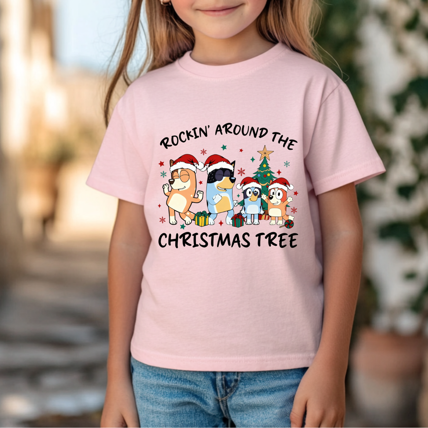 KIDS Bluey Christmas Tee + Crew