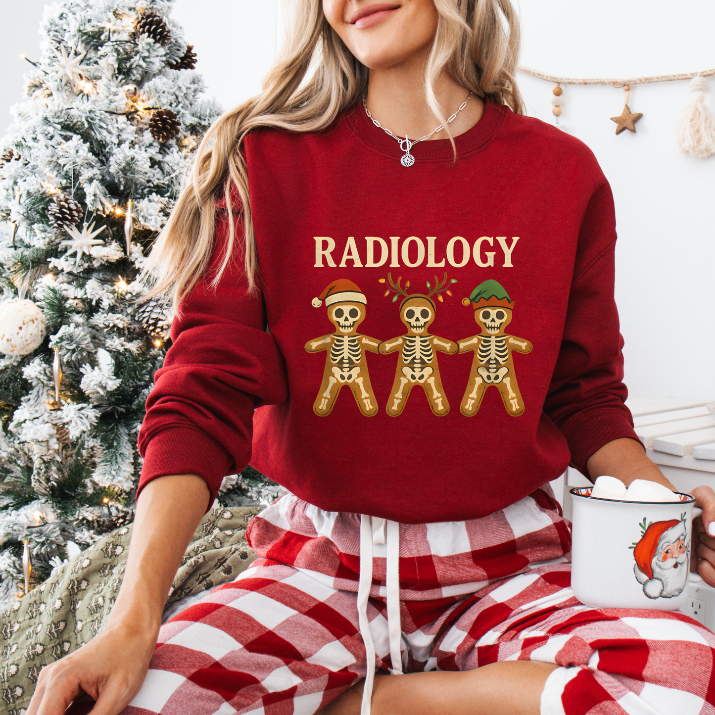 Radiology Gingerbread Skelly Tee + Crew