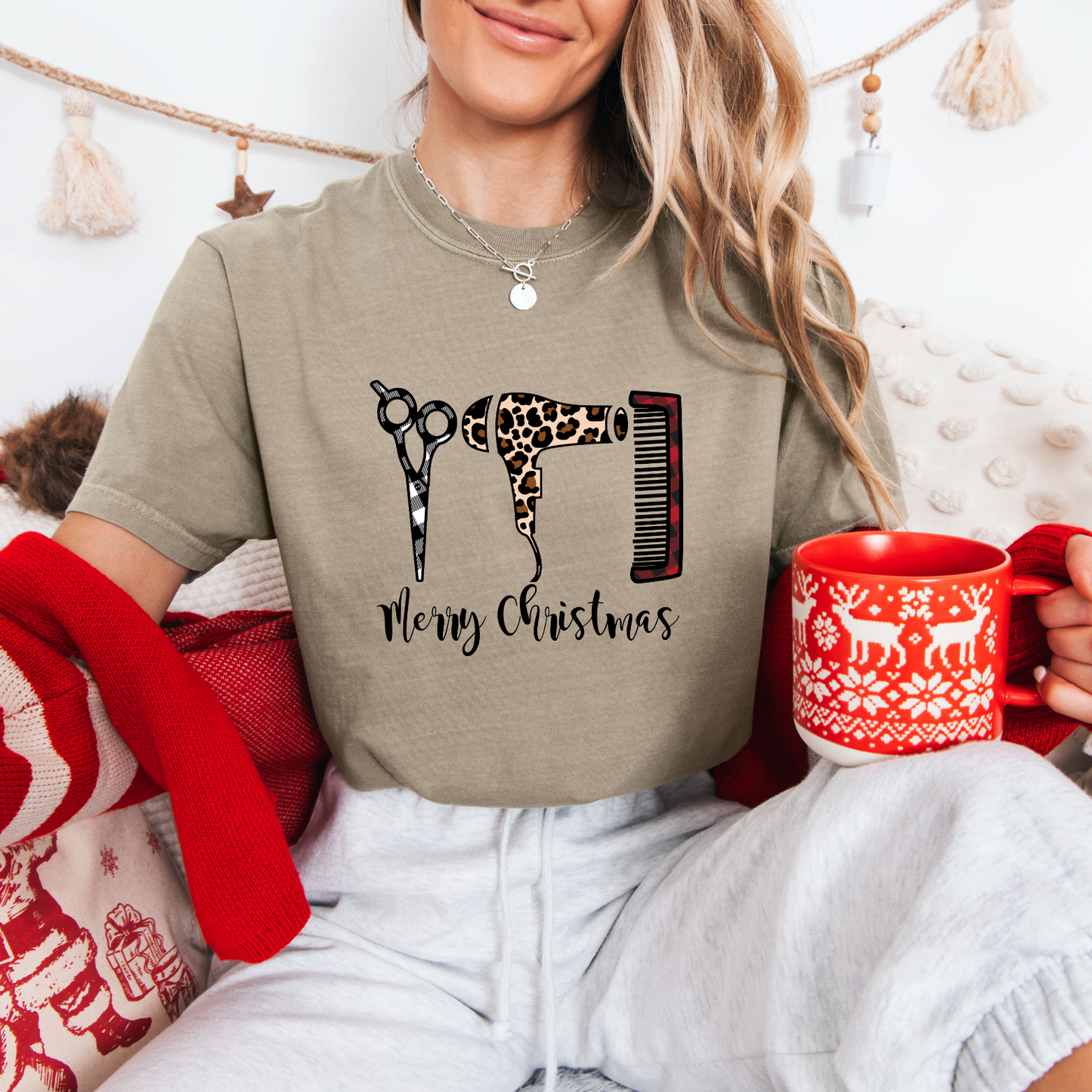 Hair Stylist Christmas Tees + Crews