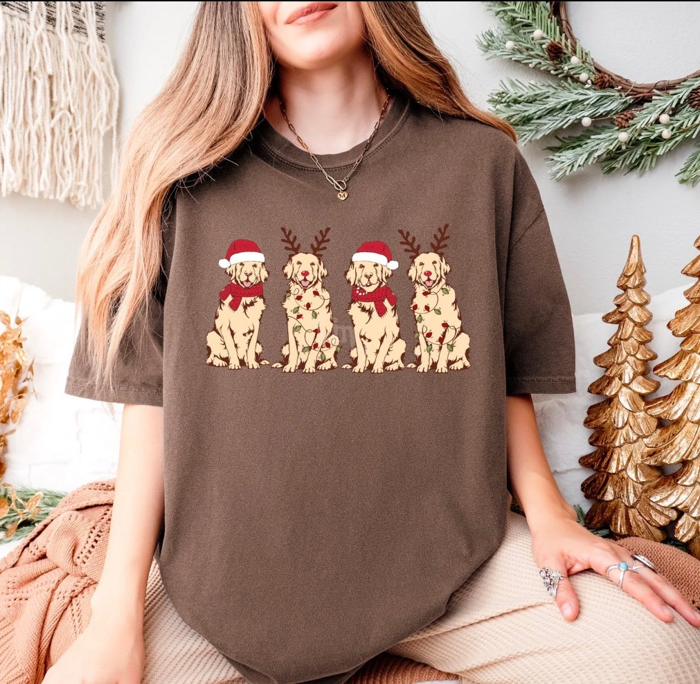 Christmas Doggies Tees + Crew