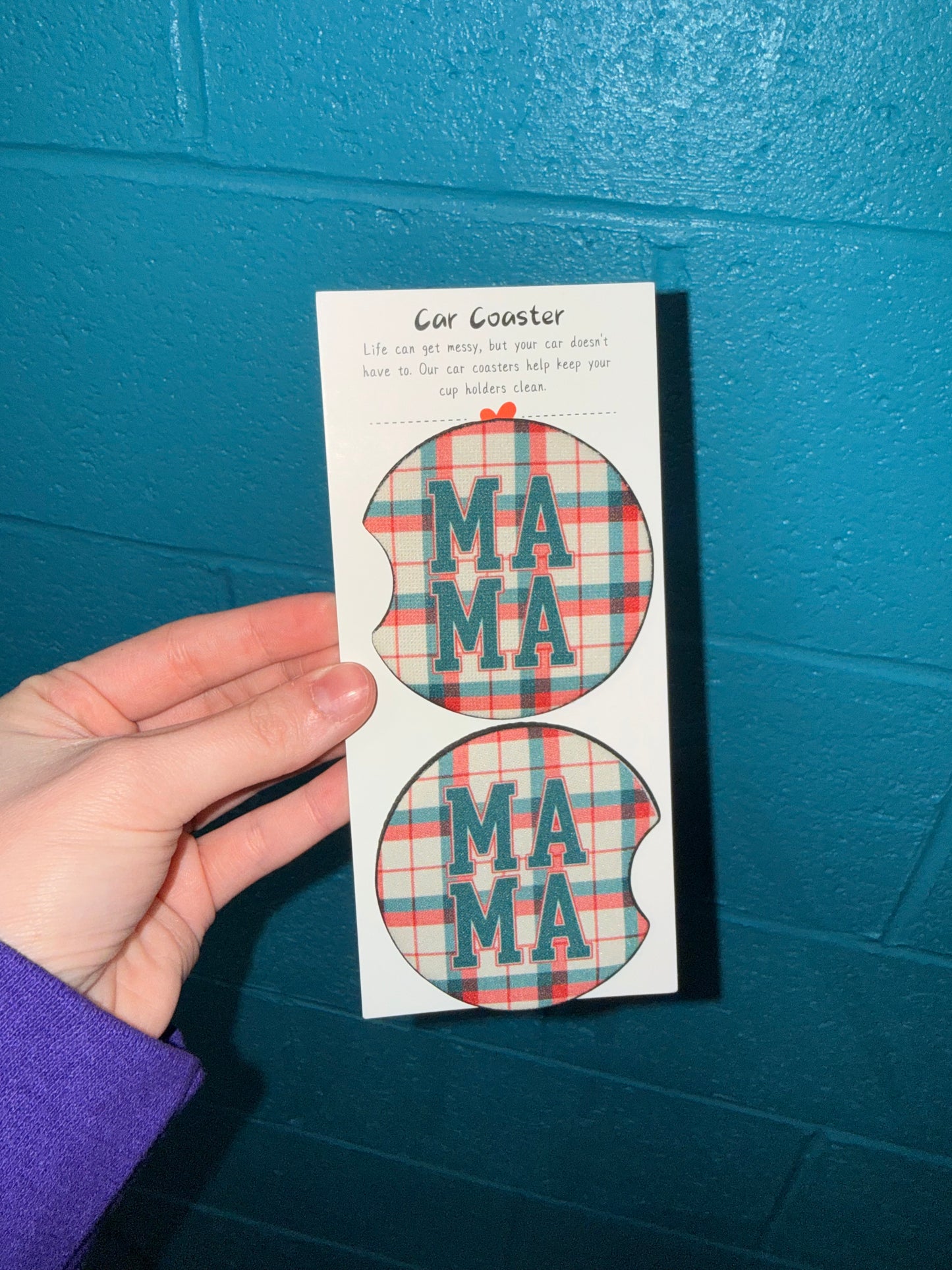 Christmas Mama Car Coaster Set