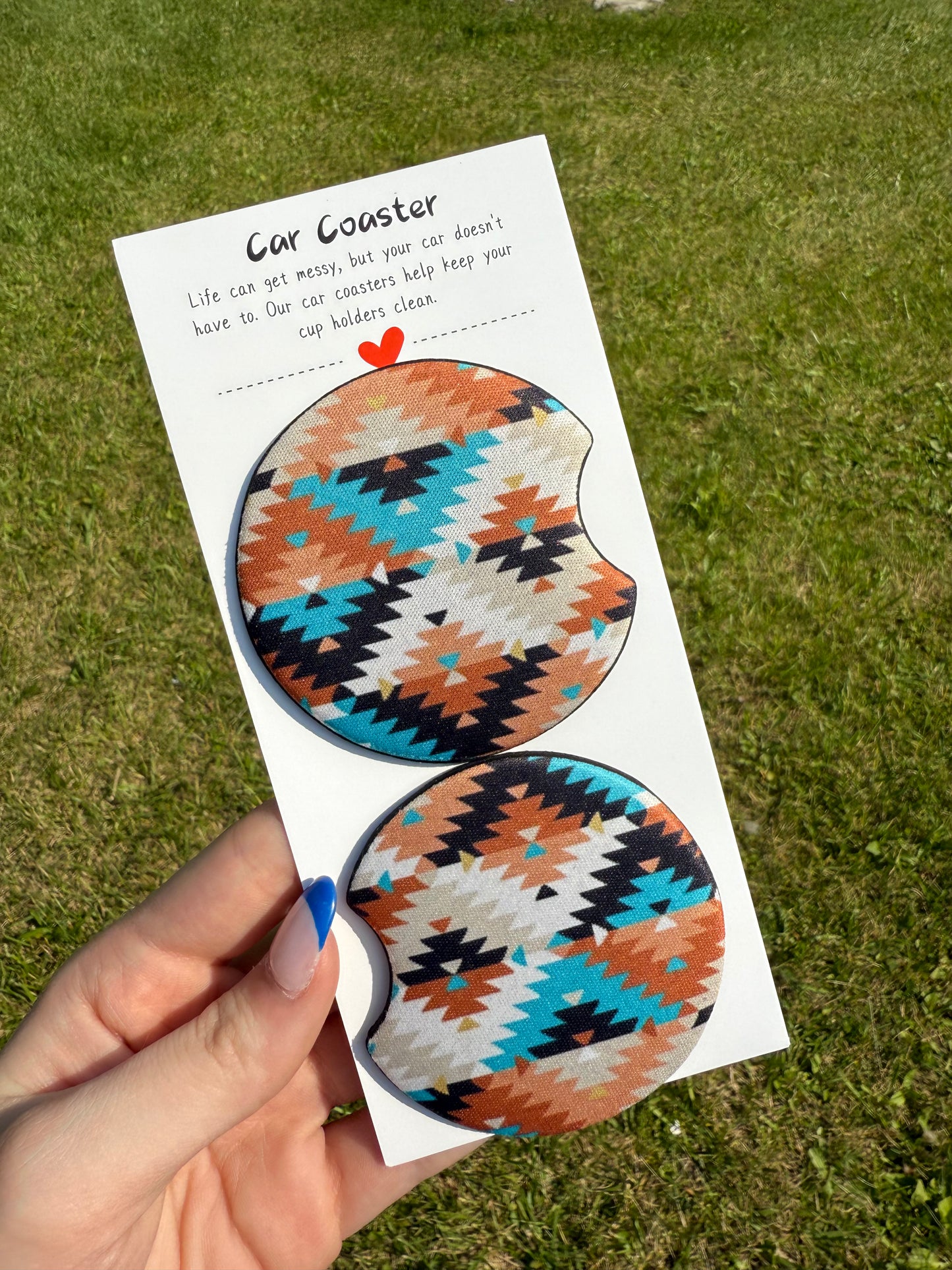 Aztec Car Coaster Set