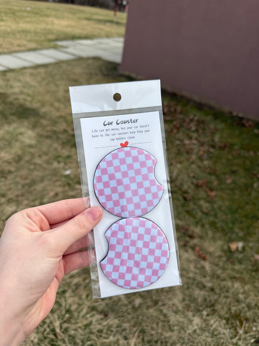 Checkered Car Coasters