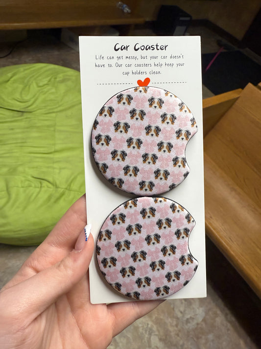 Australian Shepherd Car Coasters