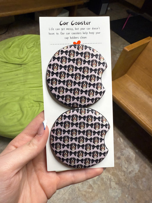Bernese Mountain Dog Car Coasters